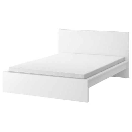 MALM - Bed frame with mattress, white/Åbygda semi-rigid, , 140x200 cm - best price from Maltashopper.com 39544717