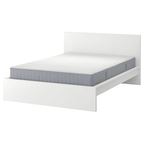 MALM - Bed frame with mattress, white/Valevåg extra-rigid, , 180x200 cm