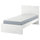 MALM bed frame with mattress, white/Vesteröy extra firm, 90x200 cm