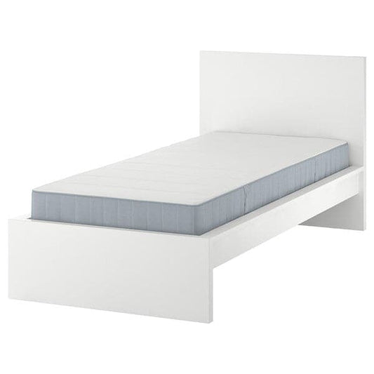 Ikea MALM - Bed frame with mattress, white/Vesteröy extra-rigid, , 90x200 cm