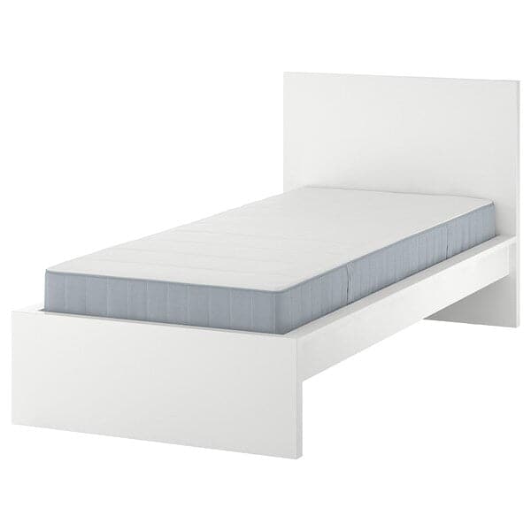 Ikea MALM - Bed frame with mattress, white/Vesteröy extra-rigid, , 90x200 cm