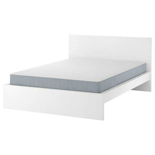 Ikea MALM - Bed frame with mattress, white/Vesteröy rigid, , 140x200 cm