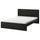 MALM bed frame with mattress, black-brown/Åbygda firm, 140x200 cm