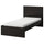 MALM bed frame with mattress, black-brown/Åbygda medium firm, 90x200 cm