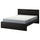 MALM - Bed frame with mattress, brown-black/Valevåg extra-rigid, , 160x200 cm