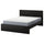MALM bed frame with mattress, black-brown/Valevåg extra firm, 180x200 cm