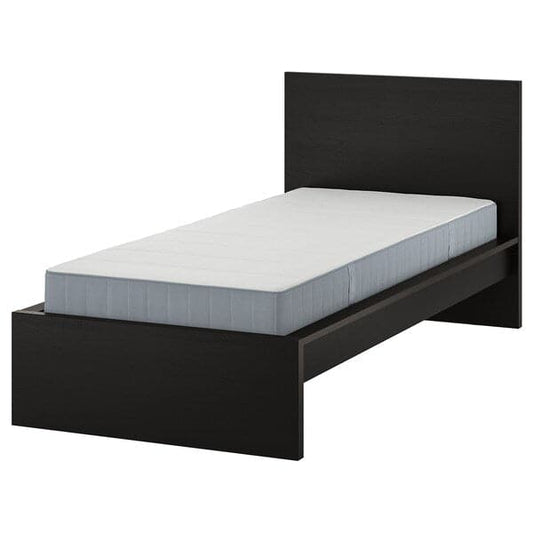 MALM - Bed frame with mattress, brown-black/Vesteröy extra-rigid, , 90x200 cm - best price from Maltashopper.com 19544365