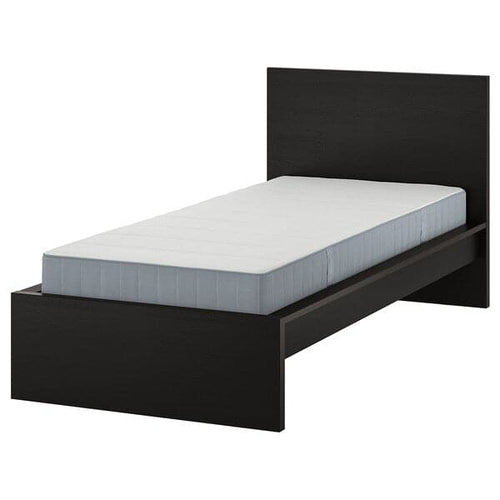 MALM - Bed frame with mattress, brown-black/Vesteröy extra-rigid, , 90x200 cm