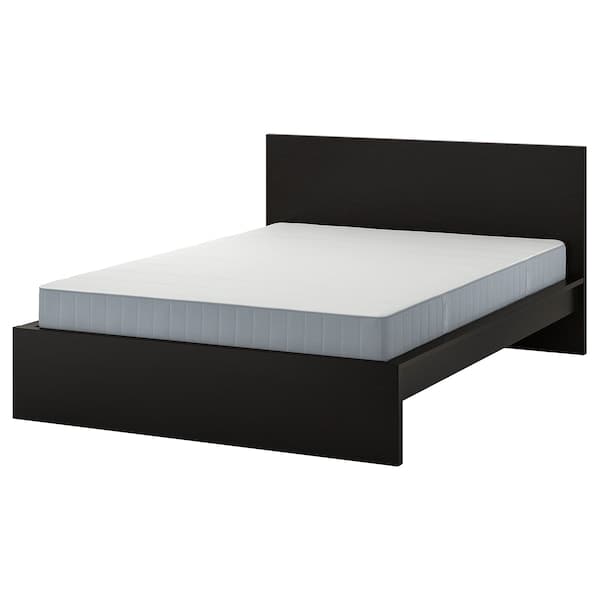 MALM - Bed frame with mattress, brown-black/Vesteröy extra-rigid, , 140x200 cm - best price from Maltashopper.com 69544438