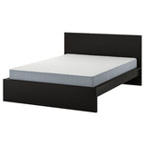 MALM bed frame with mattress, black-brown/Vesteröy extra firm, 140x200 cm