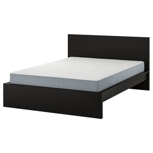 MALM - Bed frame with mattress, brown-black/Vesteröy extra-rigid, , 140x200 cm