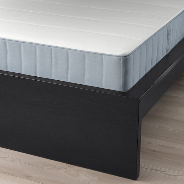 MALM - Bed frame with mattress, brown-black/Vesteröy rigid, , 140x200 cm - best price from Maltashopper.com 89544423