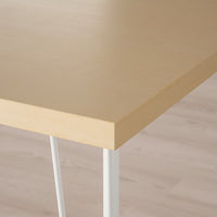 MÅLSKYTT / KRILLE - Desk, birch/white, 140x60 cm - best price from Maltashopper.com 39417762