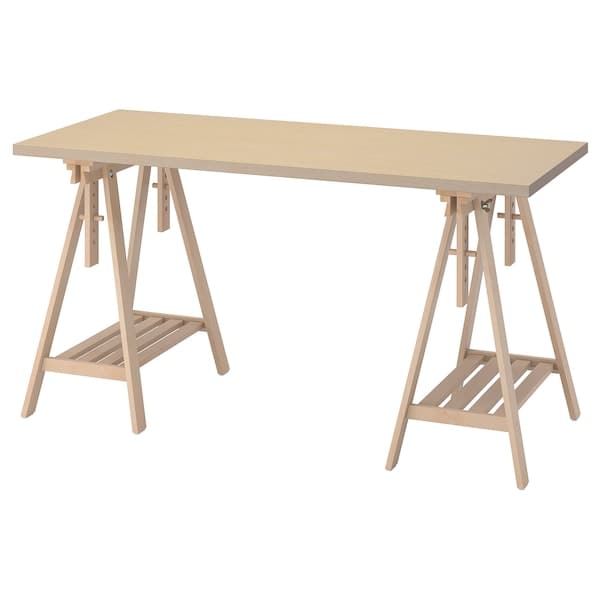 MÅLSKYTT / MITTBACK - Desk, birch, 140x60 cm - best price from Maltashopper.com 49417790