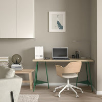MÅLSKYTT / TILLSLAG - Desk, birch/green, 140x60 cm - best price from Maltashopper.com 89478324