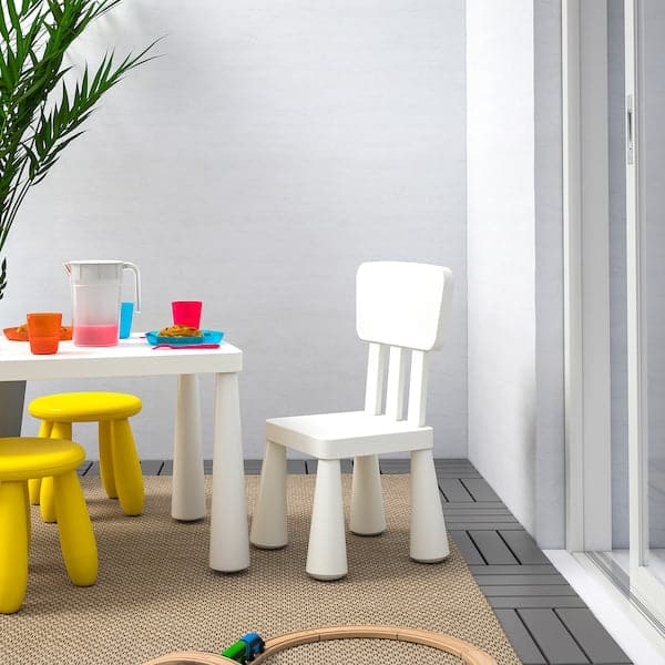 Ikea MAMMUT - Children's chair, in/outdoor/white