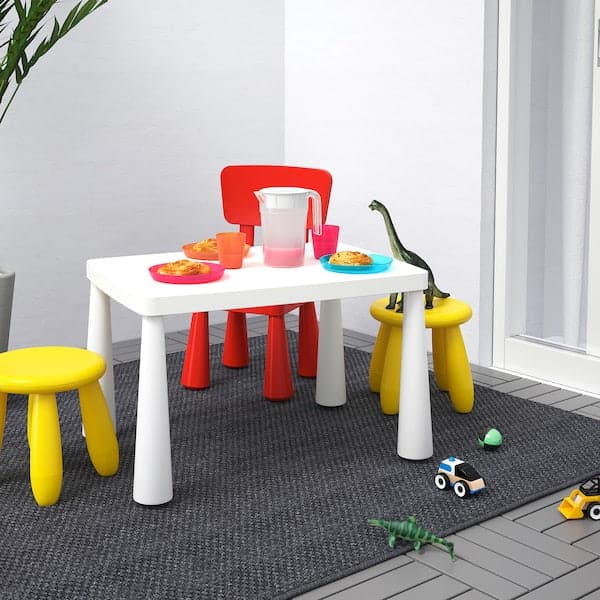 MAMMUT - Children's table, in/outdoor white, 77x55 cm - best price from Maltashopper.com 50365177
