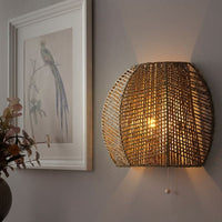 MÅNALG - Wall lamp, wired-in installation, sedge/handmade - best price from Maltashopper.com 60484698