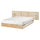 MANDAL Bed structure with headboard - birch/white 160x202 cm , 160x202 cm