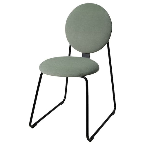 MÅNHULT - Chair, black/Hakebo grey-green ,