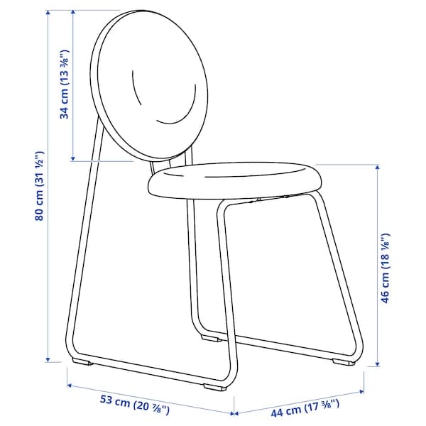 Ikea MÅNHULT - Chair, black/Hakebo red ,