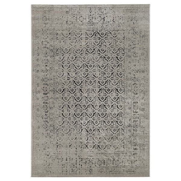 MANSTRUP - Carpet, short pile, antique grey/flower motif, 160x230 cm - best price from Maltashopper.com 40446706
