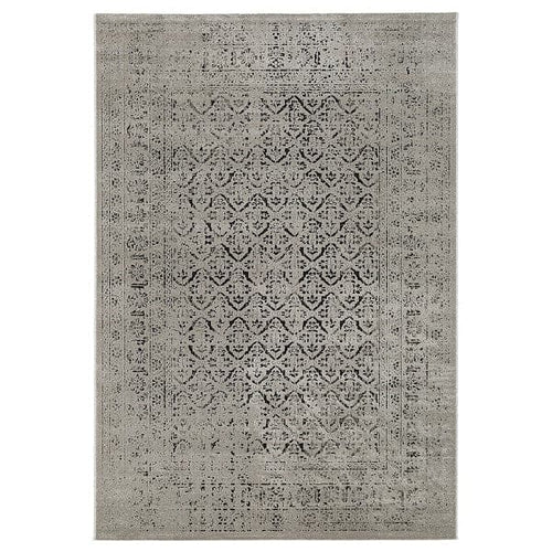 MANSTRUP - Carpet, short pile, antique grey/flower motif, 160x230 cm