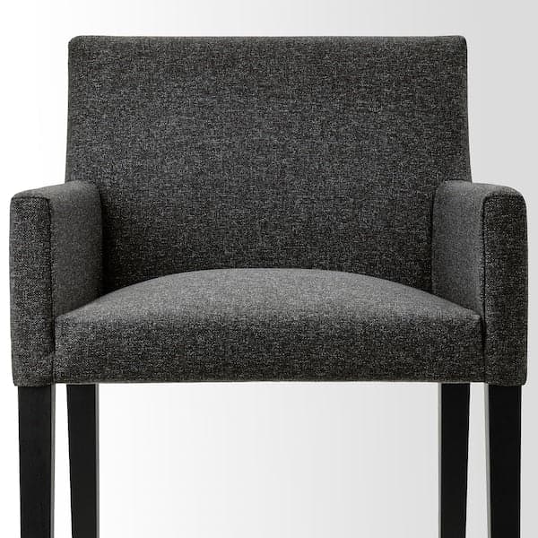 MÅRENÄS - Chair with Armrests, Black/Gunnared Grey , - best price from Maltashopper.com 99514388