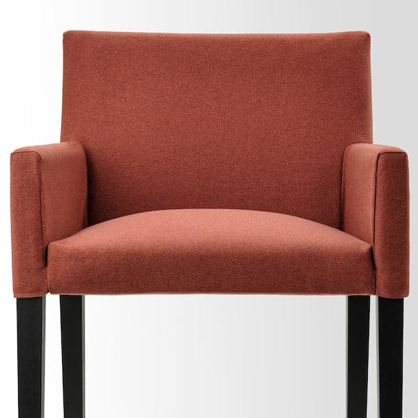 Ikea MÅRENÄS - Chair with armrests, black/Gunnared red ,