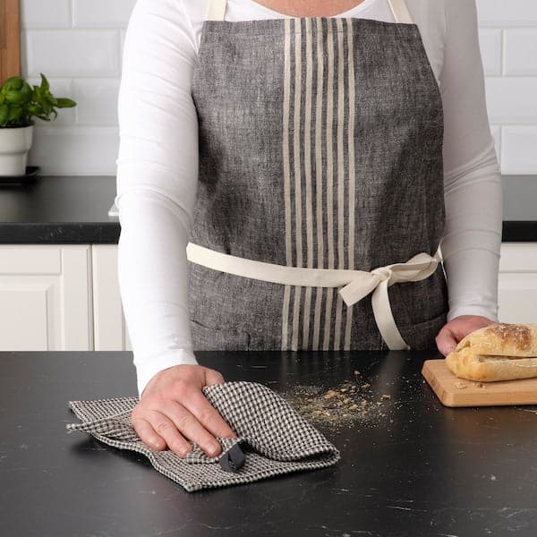 Ikea MARIATHERES - Apron, grey, 90x92 cm