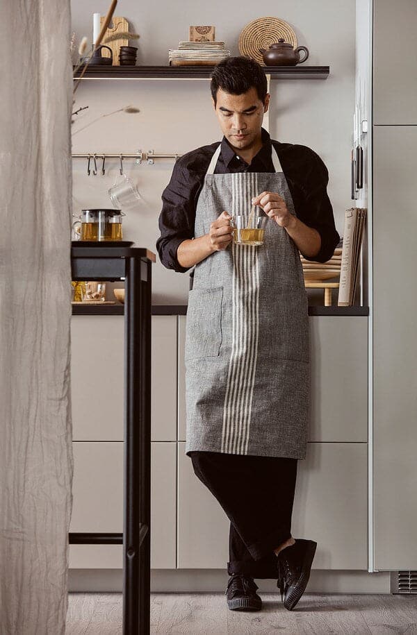 MARIATHERES - Apron, grey, 90x92 cm - best price from Maltashopper.com 90479577