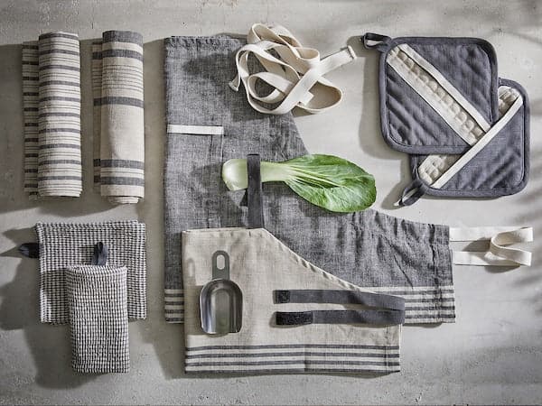 Ikea MARIATHERES - Dish-cloth, grey/beige, 30x30 cm