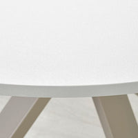 MARIEDAMM Table - beige/white stone effect 105 cm , 105 cm - best price from Maltashopper.com 30515941