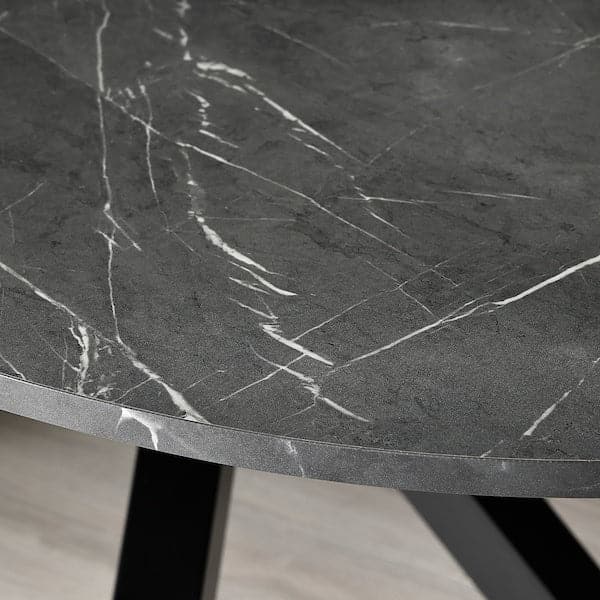 Ikea MARIEDAMM - Table, black marble effect, 180x100 cm