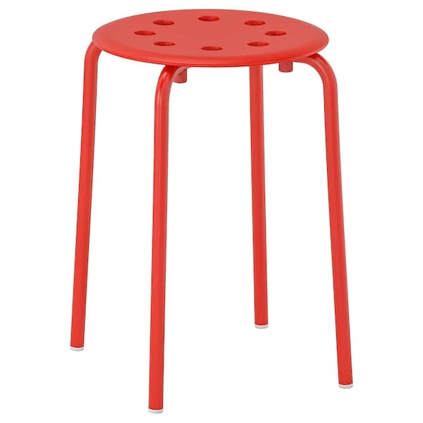 Ikea MARIUS - Stool, red, 45 cm ,
