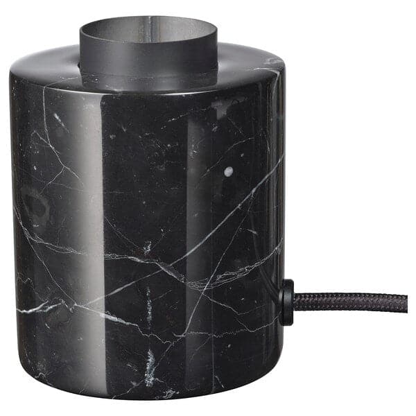 Ikea MARKFROST Table lamp - black marble ,