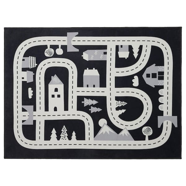 Ikea MARKKRYPARE - Rug, dark grey, 74x100 cm