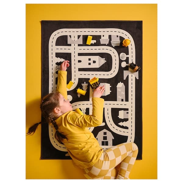 Ikea MARKKRYPARE - Rug, dark grey, 74x100 cm
