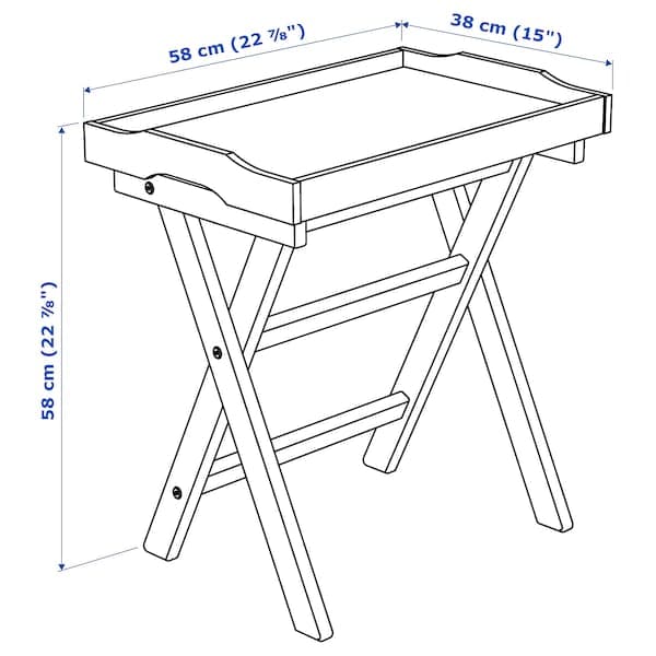 MARYD - Tray table, grey, 58x38x58 cm - best price from Maltashopper.com 90292725