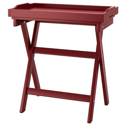 MARYD - Tray table, dark red, 58x38x58 cm