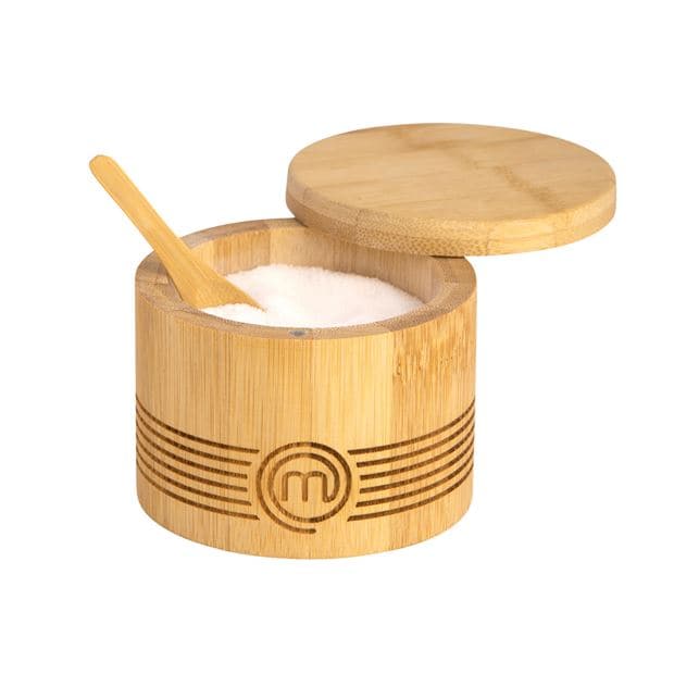 Casa MASTERCHEF Salt cellar + natural spoon H 7,8 cm - Ø 9 cm