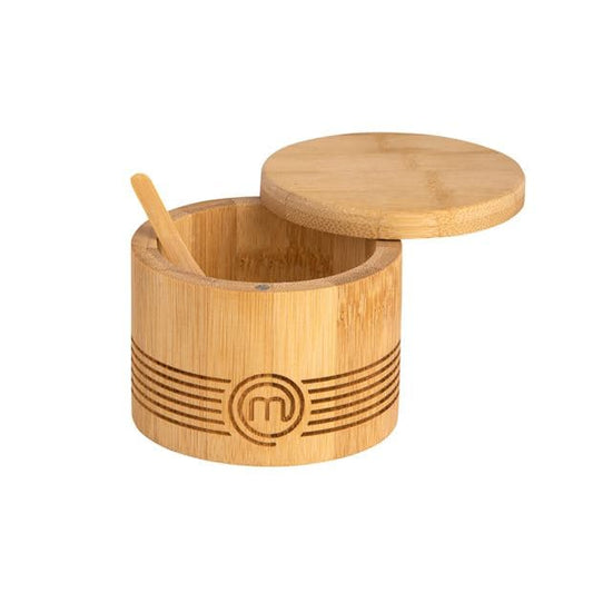 Casa MASTERCHEF Salt cellar + natural spoon H 7,8 cm - Ø 9 cm