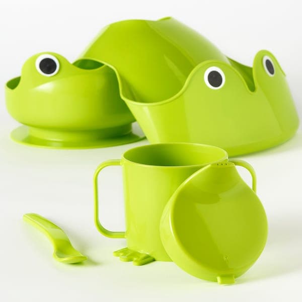 MATA - 4-piece eating set, green - Premium Baby & Toddler from Ikea - Just €6.99! Shop now at Maltashopper.com