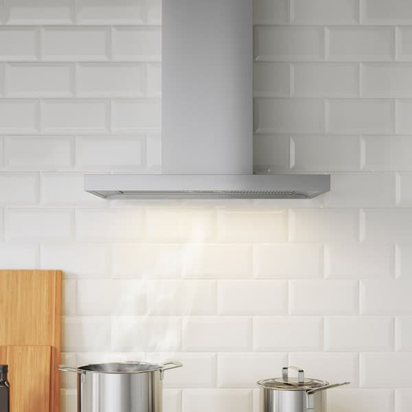 MATÄLSKARE Hood to be fixed to the wall - stainless steel color , 60 cm - best price from Maltashopper.com 90368800