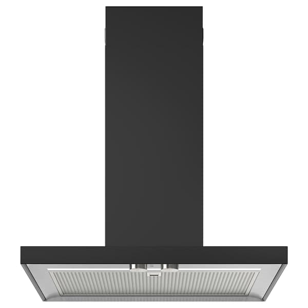 MATÄLSKARE Hood to be fixed to the wall - black 60 cm , 60 cm - best price from Maltashopper.com 10388977