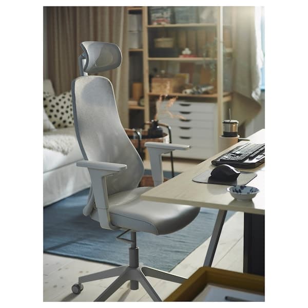 Ikea MATCHSPEL - Gaming chair, Bomstad light grey ,
