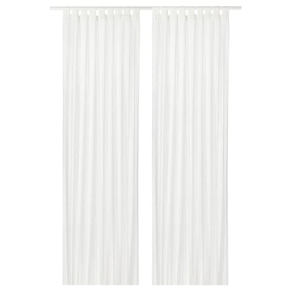 MATILDA Thin curtains, 1 pair - white 140x300 cm , 140x300 cm