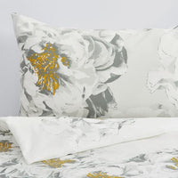 MATTFIBBLA Duvet cover and pillowcase, white yellow/flower, 150x200/50x80 cm - best price from Maltashopper.com 70492650