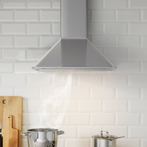 Ikea MATTRADITION Hood to be fixed to the wall - stainless steel , 60 cm