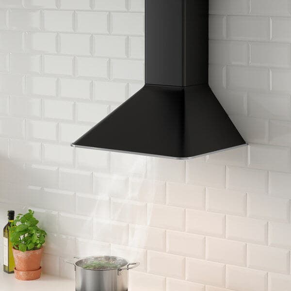 MATTRADITION Hood to be fixed to the wall - black 60 cm , 60 cm - best price from Maltashopper.com 70389144